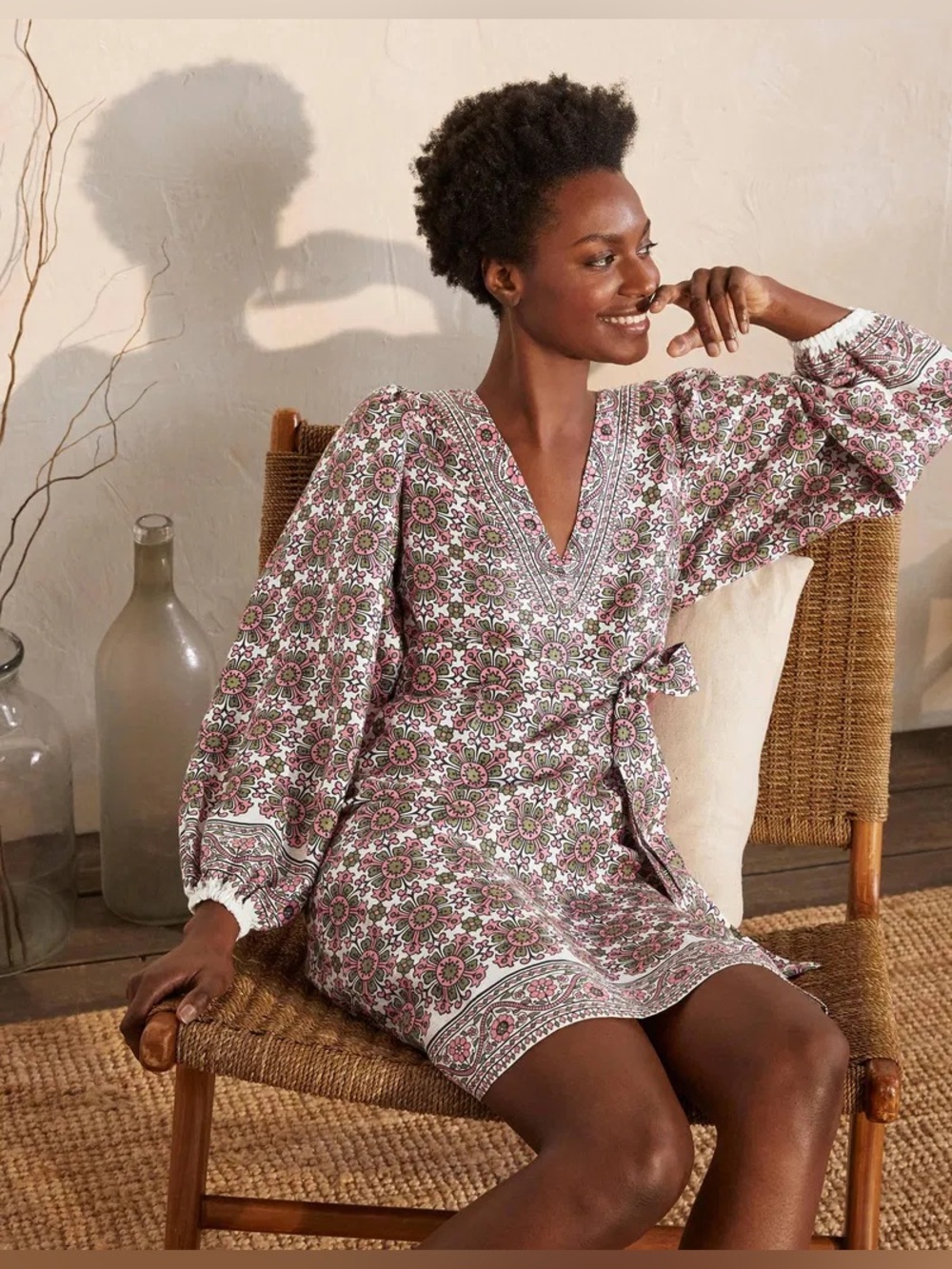 Gorgeous Women’s BODEN “ Bridget “ 100% Linen Belted Dress long sleeve